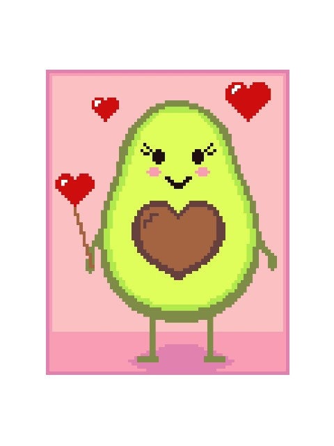 AVOCADO GIRL, Häkelmuster, Grafik für C2C, Häkeldecke Ecke zu Ecke, mit geschriebener & Farb-Block Anleitung
