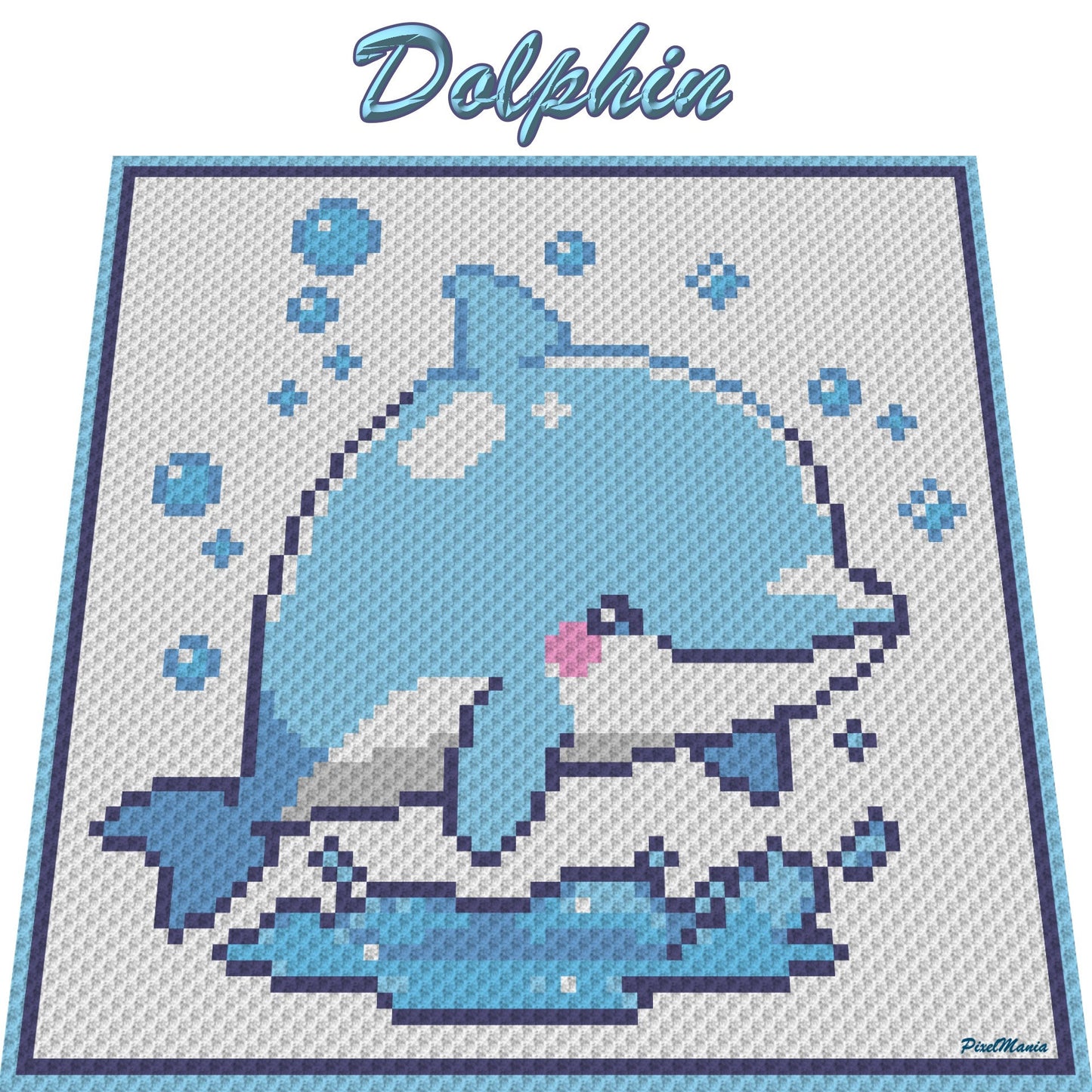 DELFIN, Grafik für C2C Häkeldecke