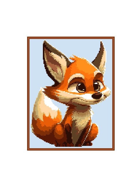 FUCHS, Grafik für C2C Häkeldecke