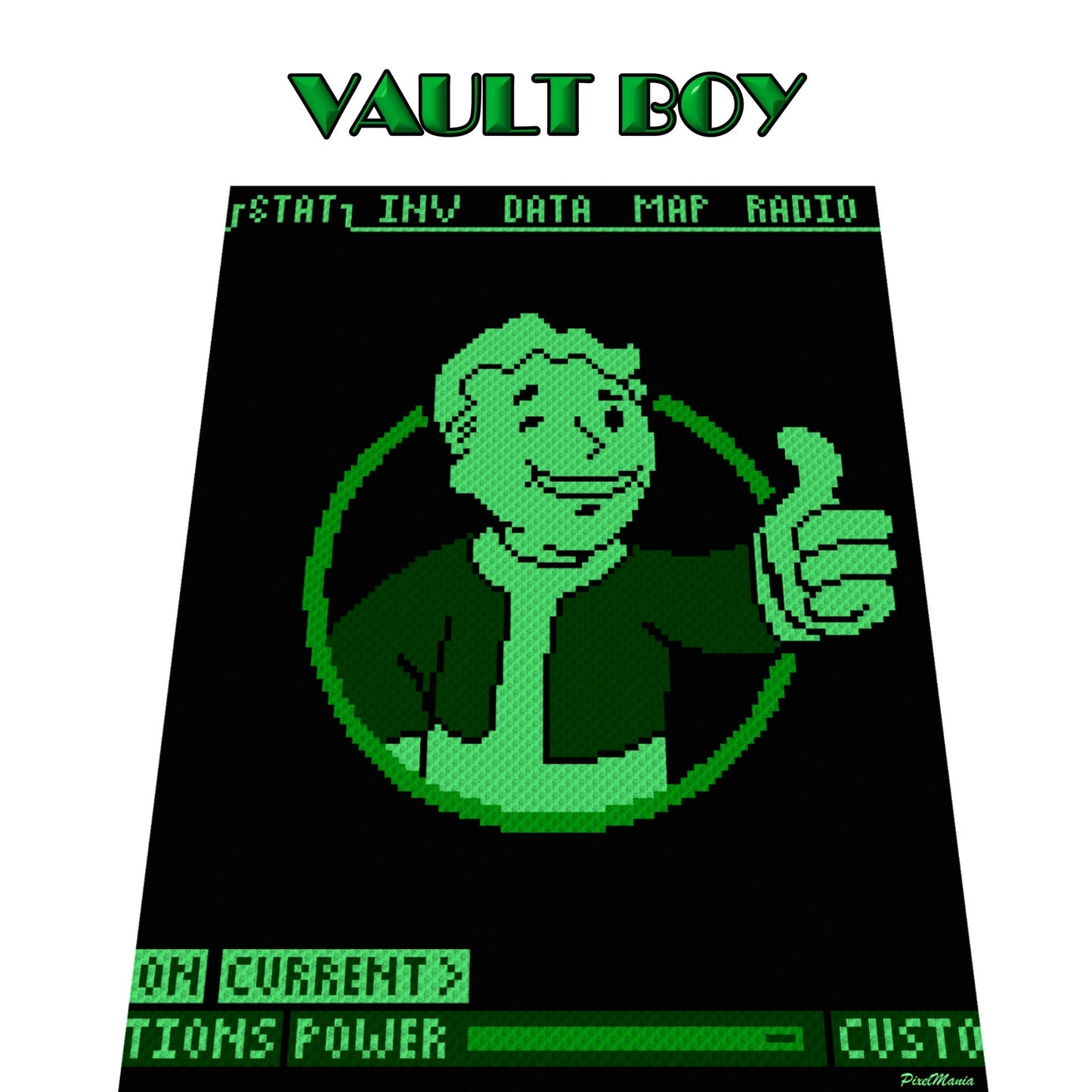 FALLOUT - VAULT BOY - Häkelmuster für c2c