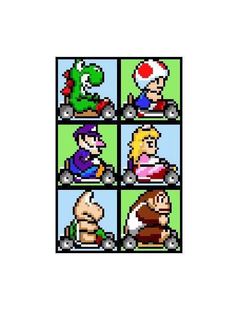 MARIO KART - ADD On - Super Mario inspirierte Decke, Häkelmuster, Grafik für C2C Häkeldecke Ecke zu Ecke mit geschr. & Farb-Block Anleitung