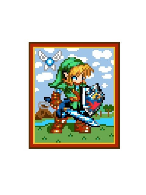 LINK - The Legend of Zelda inspirierte Häkelmuster, Grafik für C2C Häkeldecke, Ecke zu Ecke,