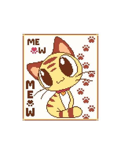 MEOW Kätzchen - Häkelmuster, Grafik für C2C, Häkeldecke Ecke zu Ecke, mit geschriebener & Farb-Block Anleitung