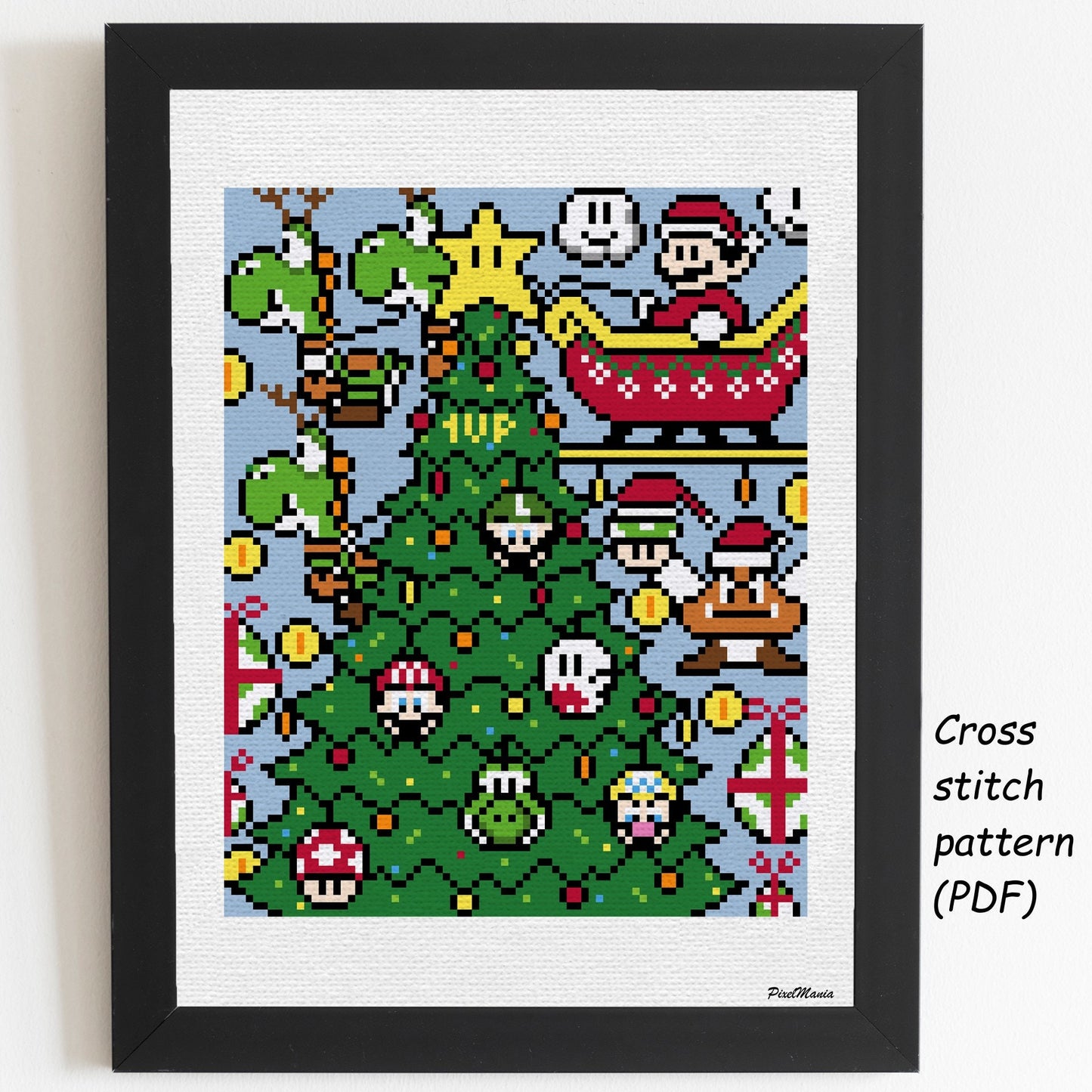 Christmas with MARIO - modernes KREUZSTICH MUSTER