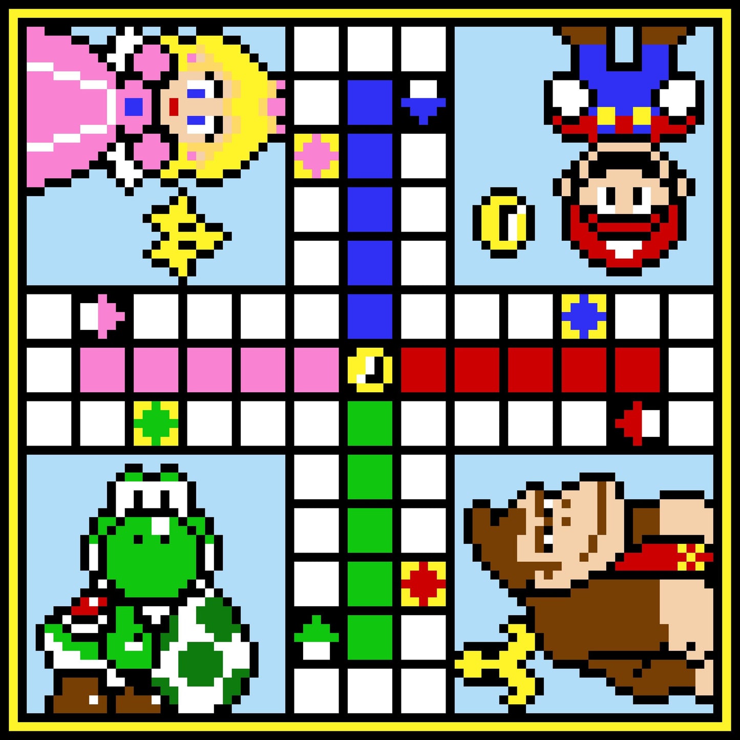 LUDO, Mensch ärgere dich nicht - Häkelmuster für C2C