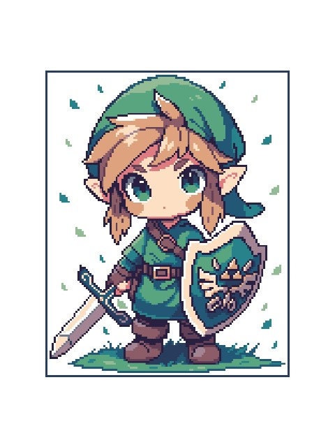 LINK - The Legend of Zelda inspirierte Decke, Grafik für C2C,