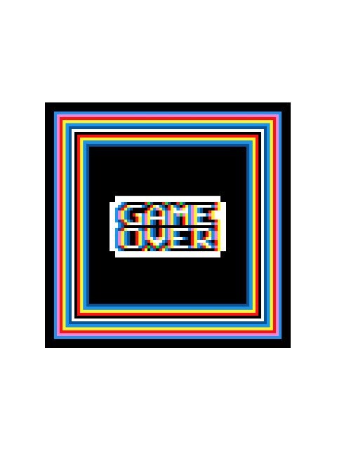 GAME OVER - Häkelmuster, Grafik für C2C, Häkeldecke Ecke zu Ecke, mit geschriebener & Farb-Block Anleitung