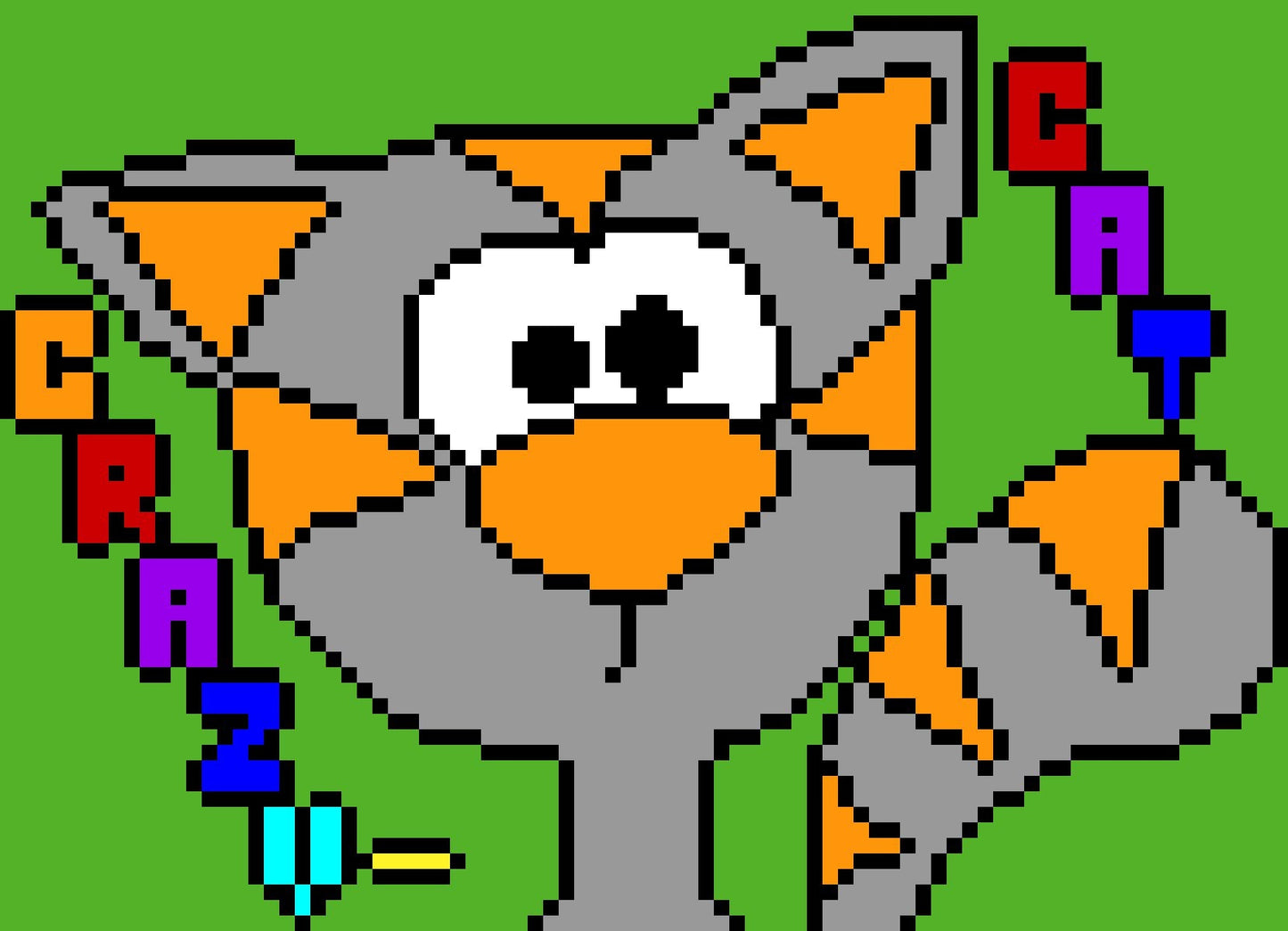 CrazY CaT, Häkelmuster, Grafik für C2C, Häkeldecke Ecke zu Ecke, mit Anleitung - Zeile für Zeile & Farbblöcke