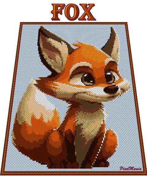 FUCHS, Grafik für C2C Häkeldecke