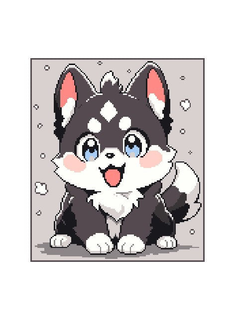 HUSKY, graphic for C2C crochet blanket