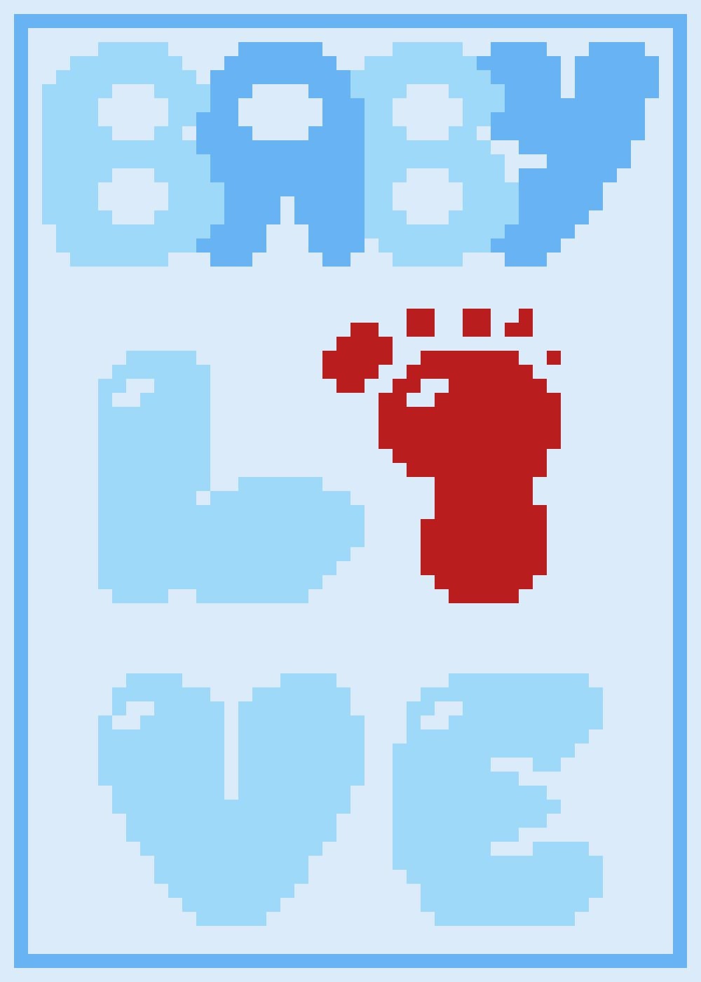 BABY LOVE BOY, Häkelmuster, Grafik für C2C, Häkeldecke Ecke zu Ecke, mit geschriebener & Farb-Block Anleitung