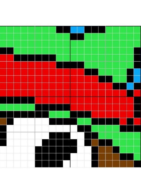 ChestNUT NINJA, Häkelmuster, Grafik für C2C, Häkeldecke Ecke zu Ecke, mit Anleitung
