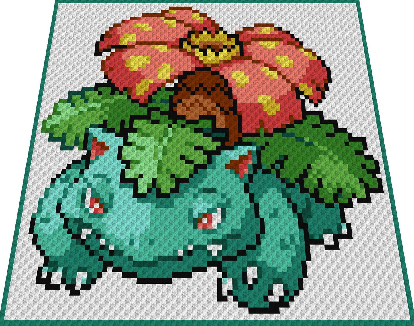 BISAFLOR - POKÉMON inspirierte C2C - Häkelmuster