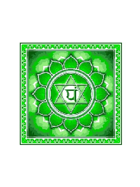 ANAHATA - Herz Chakra -Grafik für C2C Häkeldecke Ecke zu Ecke, Häkelmuster mit geschriebener & Farb-Block Anleitung