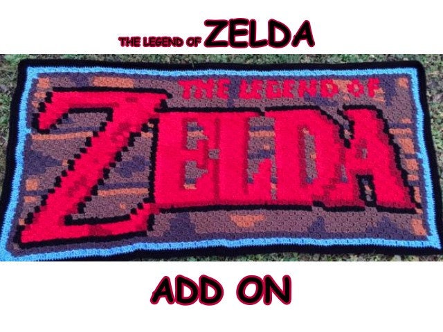 The Legend of Zelda inspirierte Decke, Häkelmuster, Grafik für C2C, Häkeldecke Ecke zu Ecke, mit geschriebener Anleitung