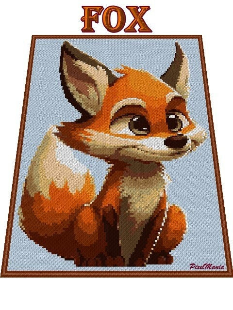 FUCHS, graphic for Fm crochet blanket