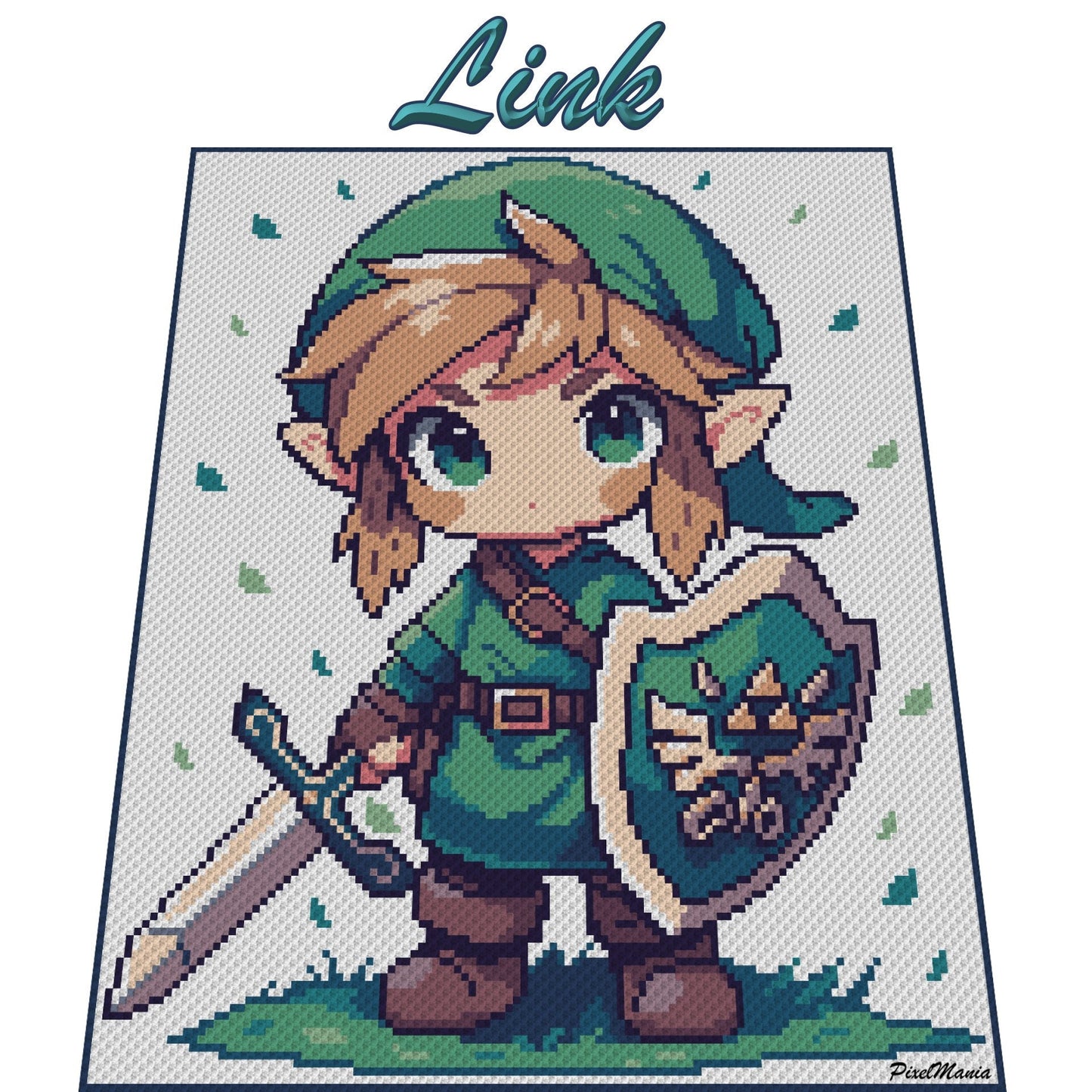 LINK - The Legend of Zelda inspirierte Decke, Grafik für C2C,