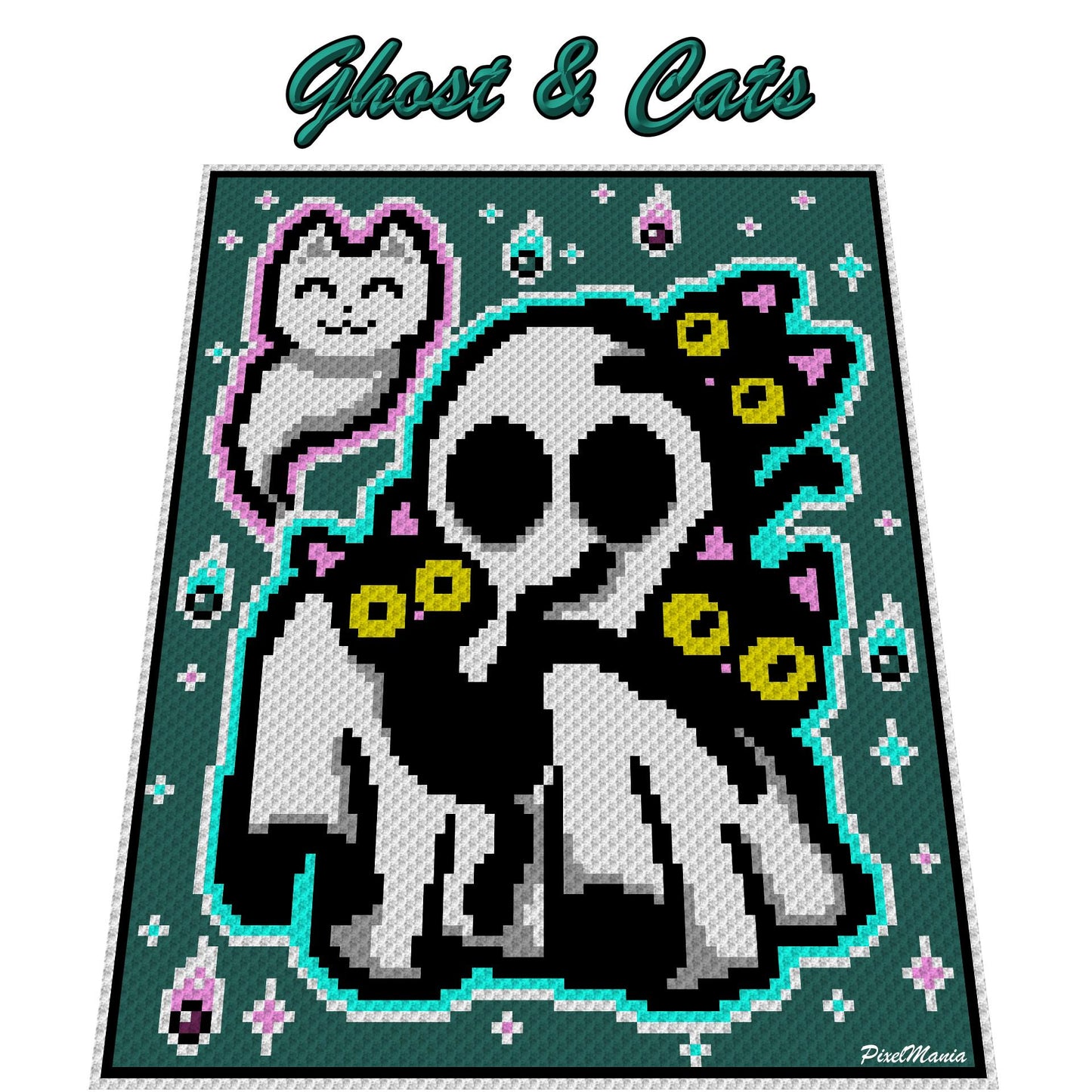 GHOST and CATS, Grafik für C2C Häkeldecke