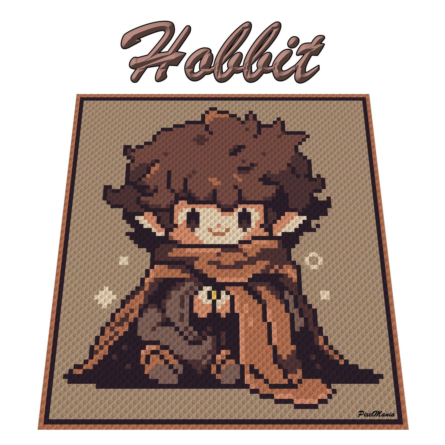 HOBBIT, graphic for C2C crochet blanket