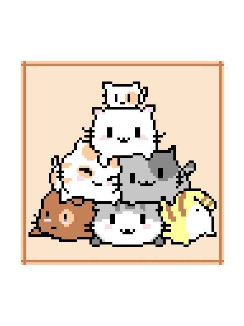 KITTEN - Sc crochet pattern, chart for Sc, crochet blanket single crochet, tunisian, double crochet, sc & color block instructions