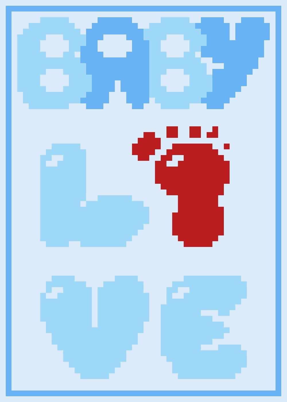BABY LOVE BoY, Häkelmuster, Grafik für Fm, Häkeldecke feste Maschen, tunesisch, Stäbchen, mit geschriebener & Farb-Block Anleitung