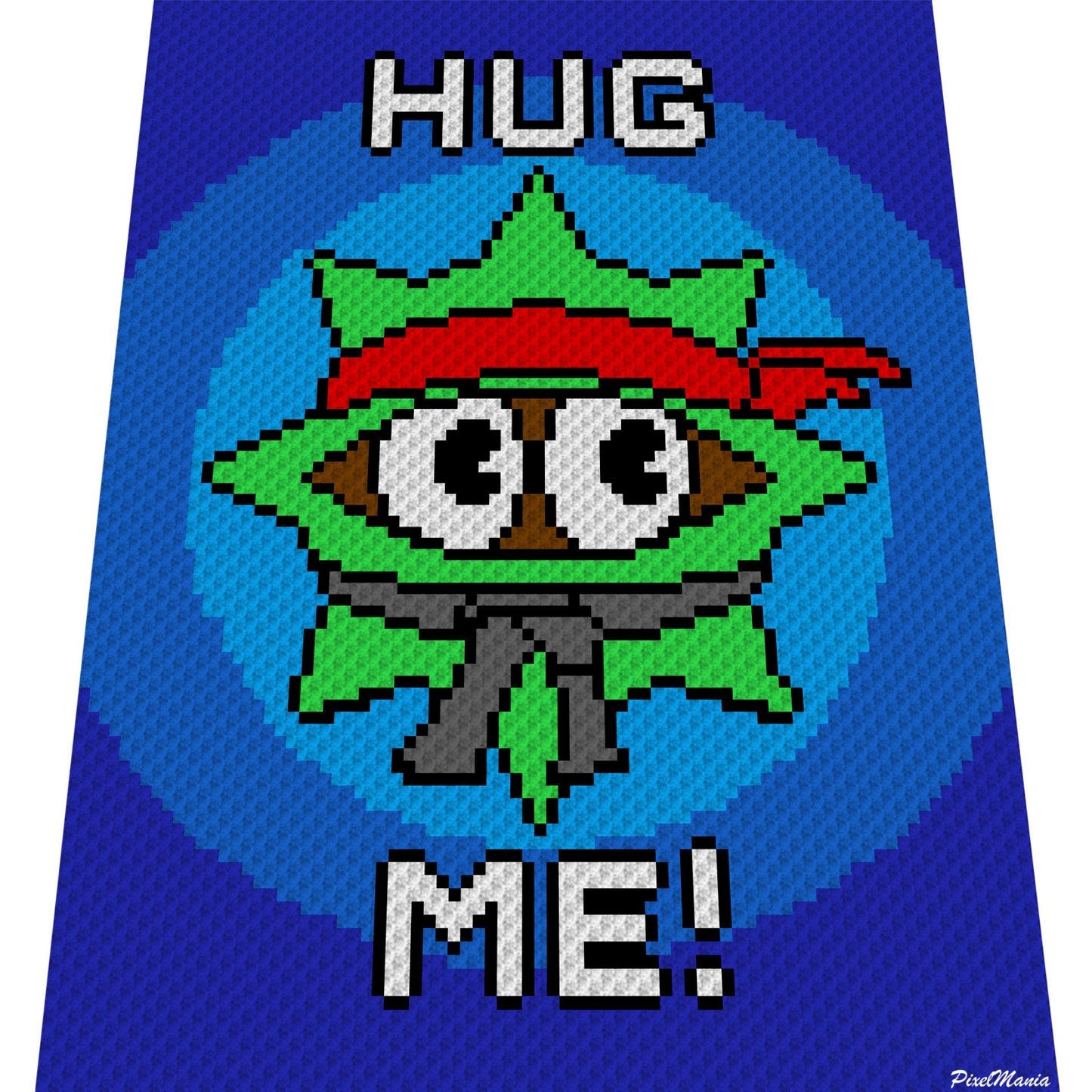 ChestNUT NINJA, Häkelmuster, Grafik für C2C, Häkeldecke Ecke zu Ecke, mit Anleitung