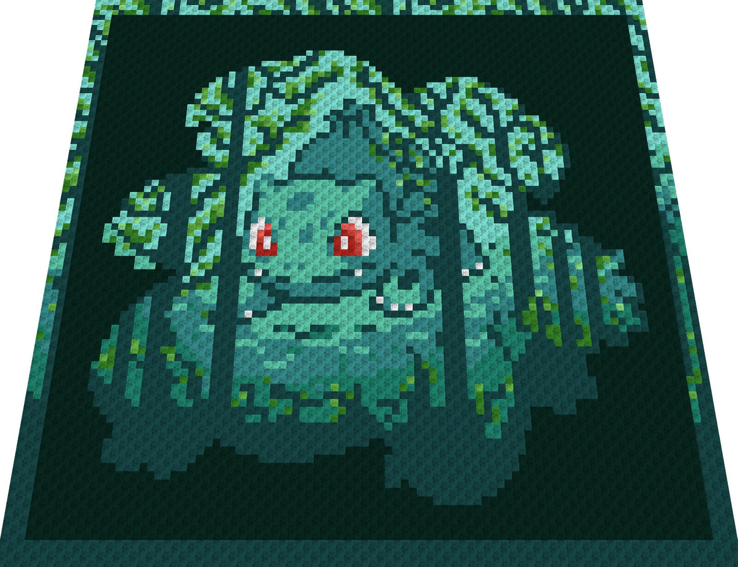 BISASAM in BISAFLOR SILHOUETTE - Pokémon inspirierte c2c - Häkelmuster