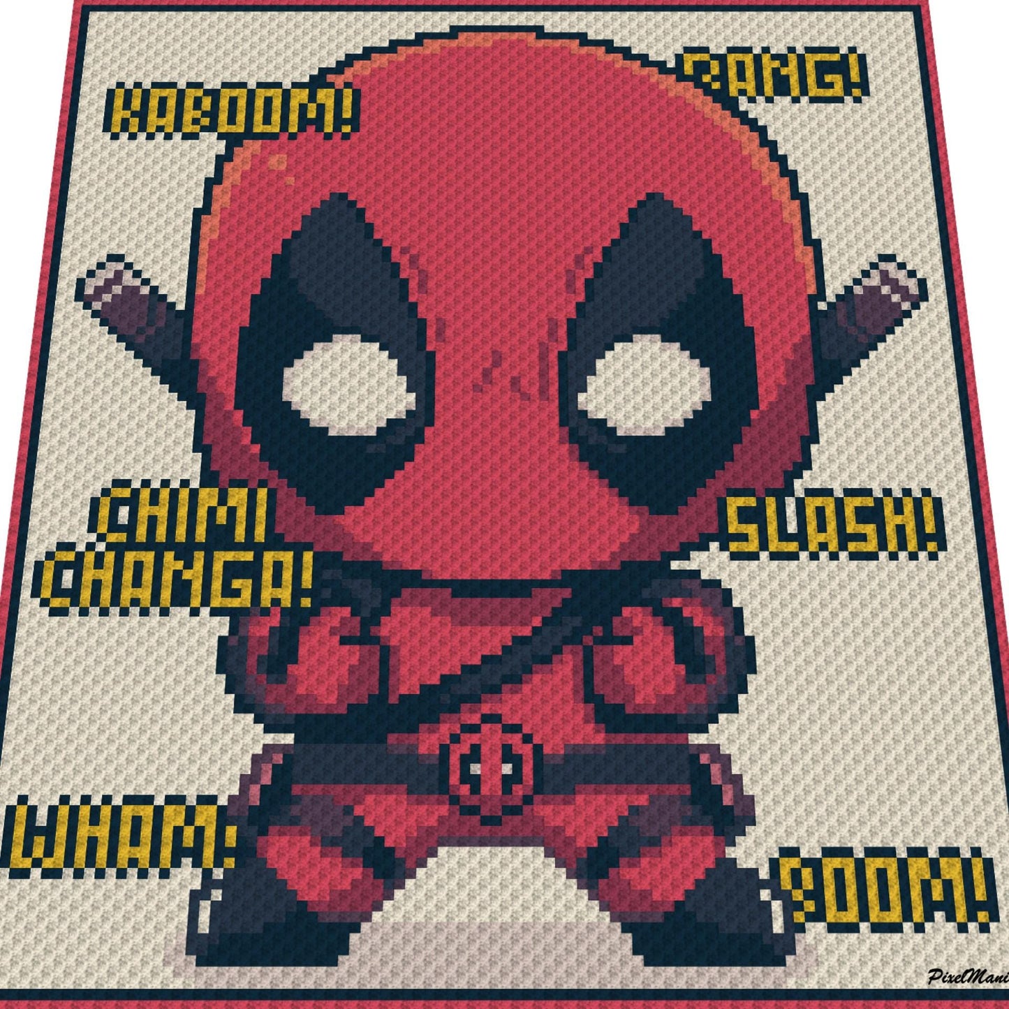 DEADPOOL - Häkelmuster für c2c