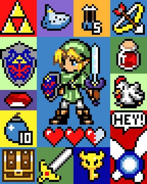 The Legend of Zelda inspirierte Decke, Häkelmuster, Grafik für C2C, Häkeldecke Ecke zu Ecke, mit geschriebener Anleitung