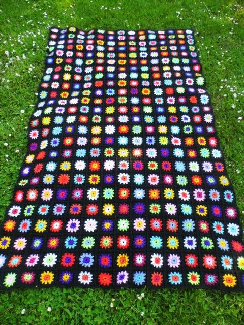 e-Book *Blanket - Blanket FloWer PoWer* Crochet pattern, pdf file, crochet blanket, Granny Square,