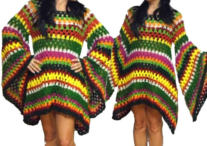 e-Book * hiPPie KLEID - TUNIKA * Häkelanleitung, pdf-Datei, HäkelKLEID, Granny Square,