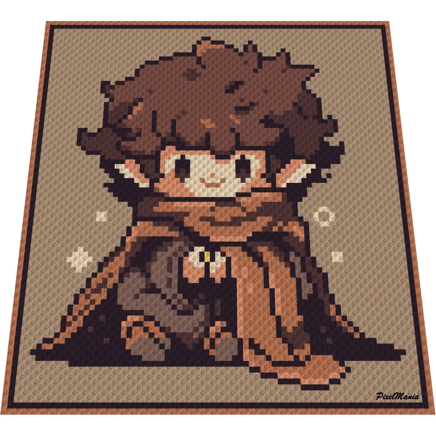 HOBBIT, graphic for C2C crochet blanket