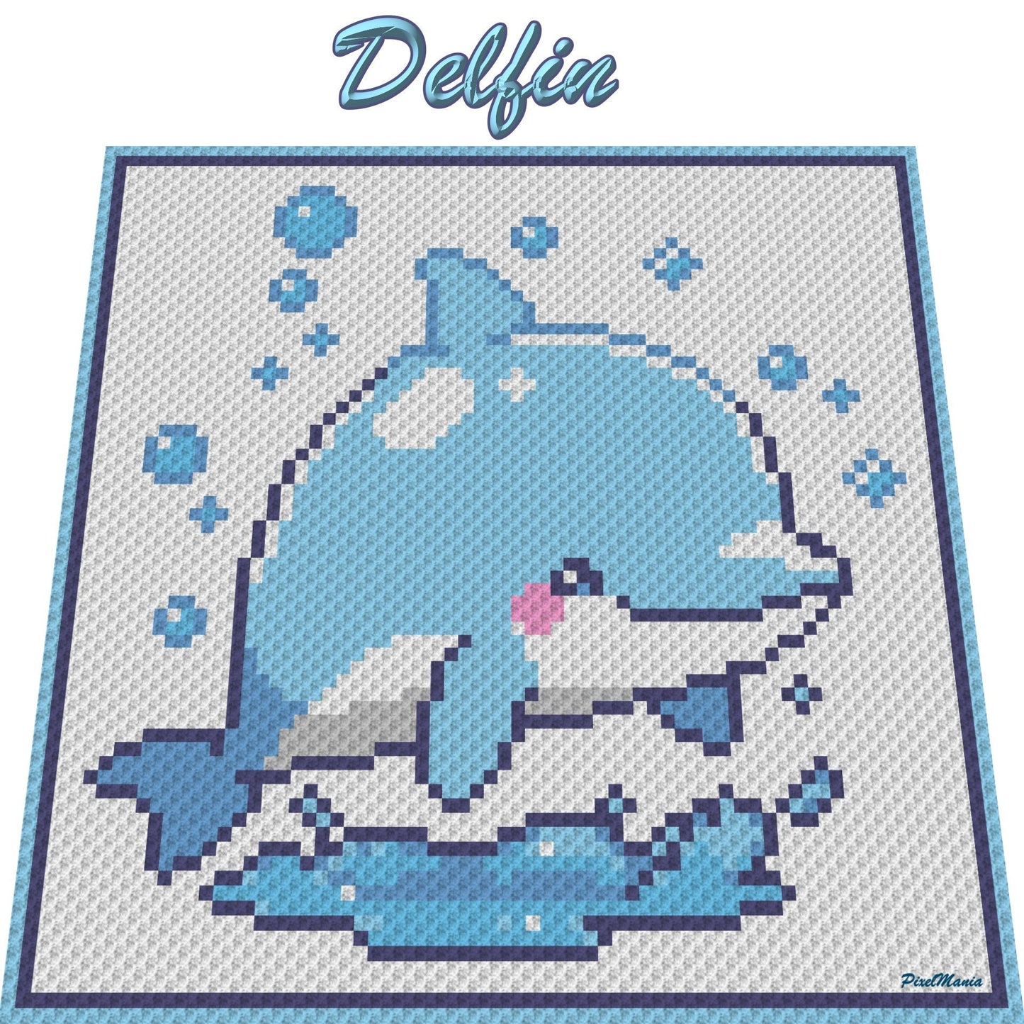 DELFIN, Grafik für C2C Häkeldecke