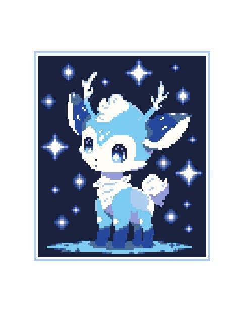 COSMIC DEER, Grafik für C2C Häkeldecke