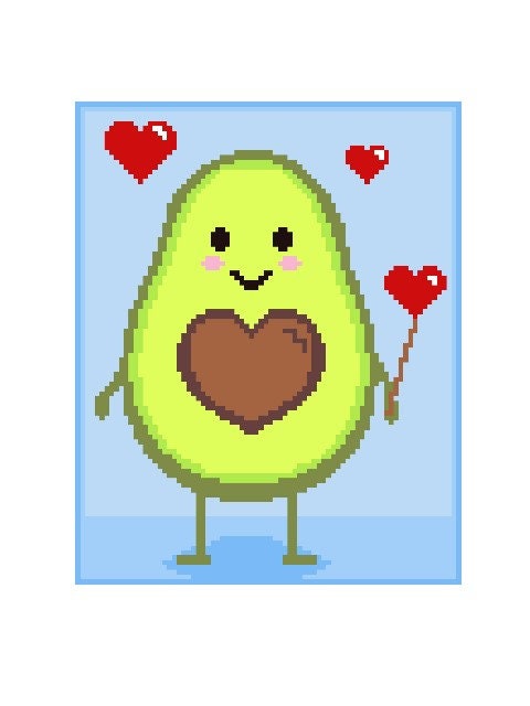 AVOCADO BOY, Häkelmuster, Grafik für C2C, Häkeldecke Ecke zu Ecke, mit geschriebener & Farb-Block Anleitung