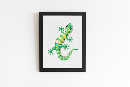 Gecko - modern CROSS STITCH PATTERN - animal picture