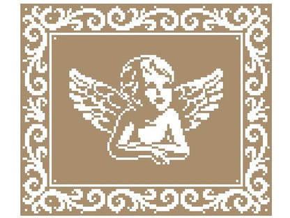ANGEL -Graphic for Fm Crochet Blanket, Crochet Pattern with Written & Color Block Instructions for Angel Blanket