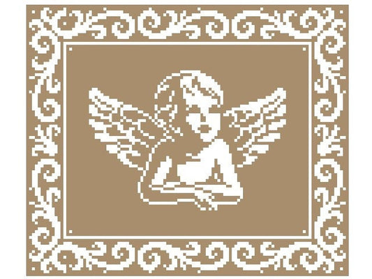 ANGEL -Graphic for Fm Crochet Blanket, Crochet Pattern with Written & Color Block Instructions for Angel Blanket