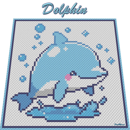 DELFIN, Grafik für C2C Häkeldecke