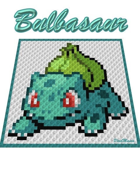 BISASAM - POKÉMON inspirierte C2C - Häkelmuster