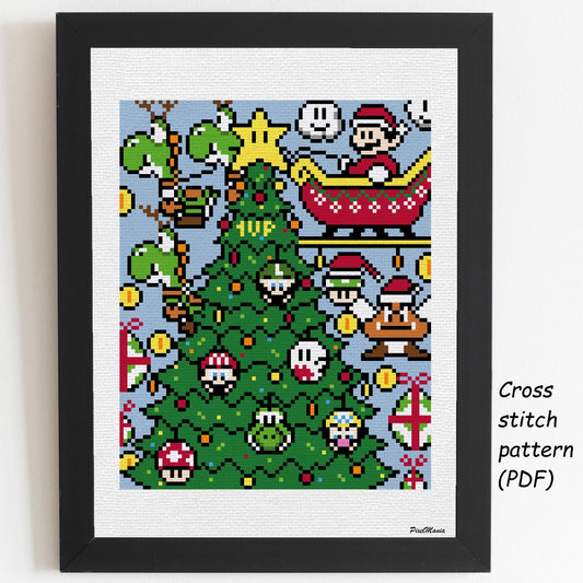 Christmas with MARIO - modernes KREUZSTICH MUSTER