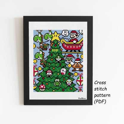Christmas with MARIO - modernes KREUZSTICH MUSTER