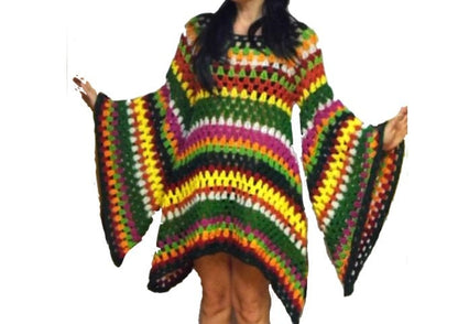 e-Book * hiPPie KLEID - TUNIKA * Häkelanleitung, pdf-Datei, HäkelKLEID, Granny Square,
