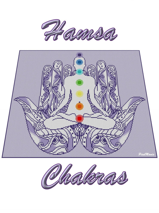 CHAKRAS - HAMSA, Grafik für C2C & mini C2C Häkeldecke