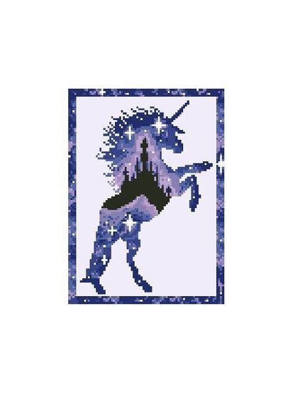 FAIRYTAIL -Graphic for Sc, Hdc, Dc crochet blanket, with written & color block instructions for unicorn blanket, fairytale blanket, unicorn blanket