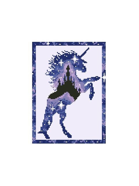 FAIRYTAIL -Graphic for Sc, Hdc, Dc crochet blanket, with written & color block instructions for unicorn blanket, fairytale blanket, unicorn blanket