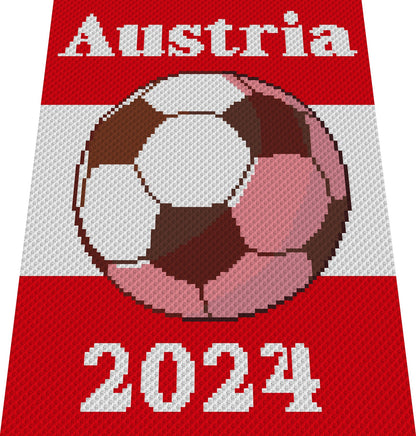 AUSTRIA 2024 - Grafik für c2c Häkeldecke
