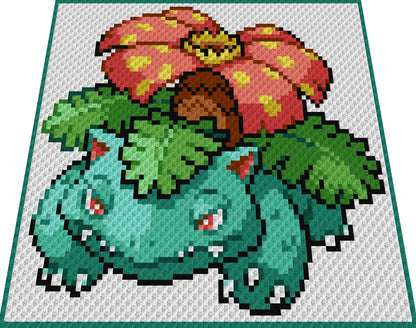 BISAFLOR - POKÉMON inspirierte C2C - Häkelmuster