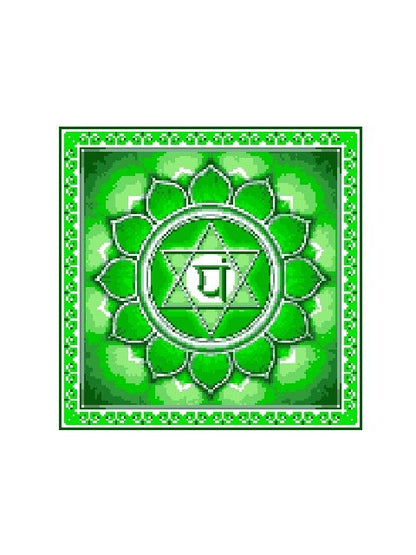ANAHATA - Herz Chakra -Grafik für C2C Häkeldecke Ecke zu Ecke, Häkelmuster mit geschriebener & Farb-Block Anleitung