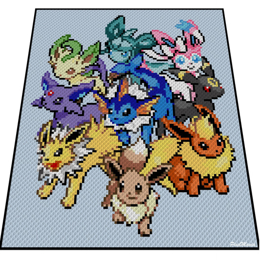 EVOLI - EVOLUTION inspirierte C2C - Häkelmuster